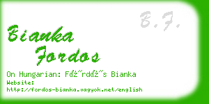 bianka fordos business card